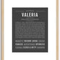 Valeria | Name Art Print