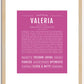 Valeria | Name Art Print