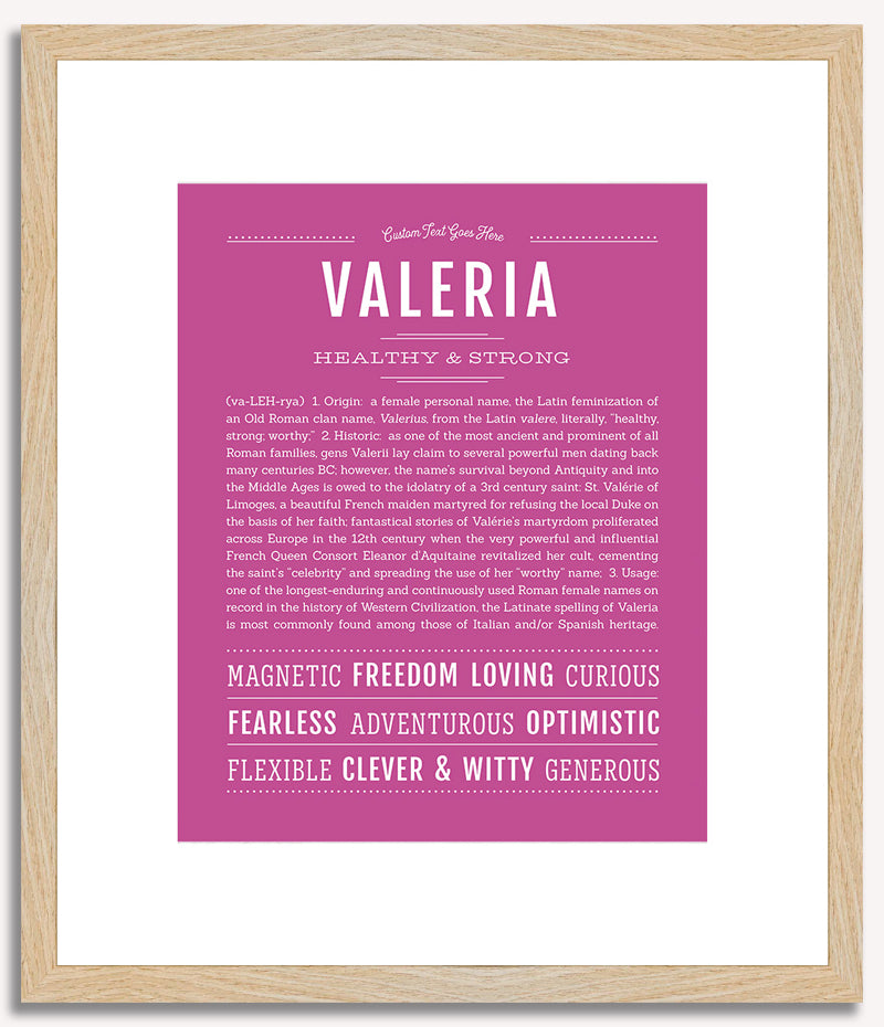 Valeria | Name Art Print