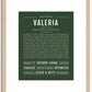 Valeria | Name Art Print