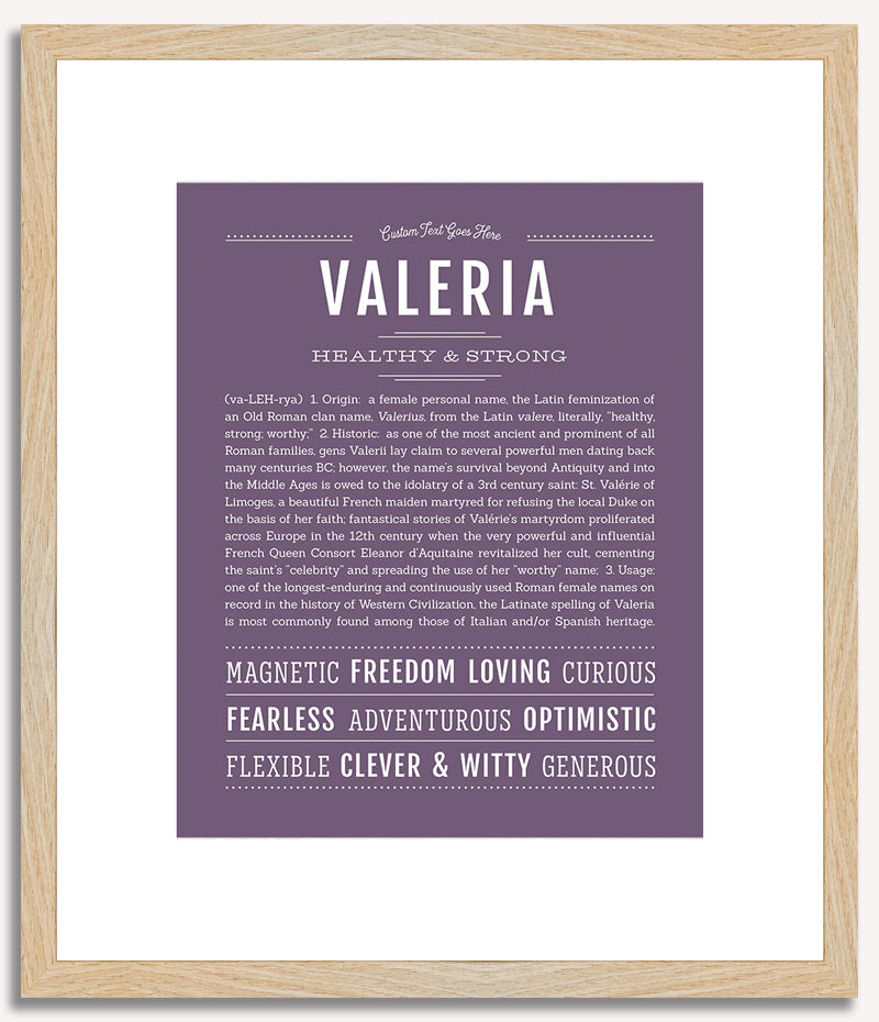 Valeria | Name Art Print