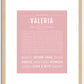 Valeria | Name Art Print