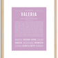 Valeria | Name Art Print