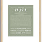 Valeria | Name Art Print