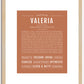 Valeria | Name Art Print