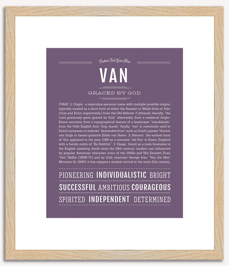 Van | Name Art Print