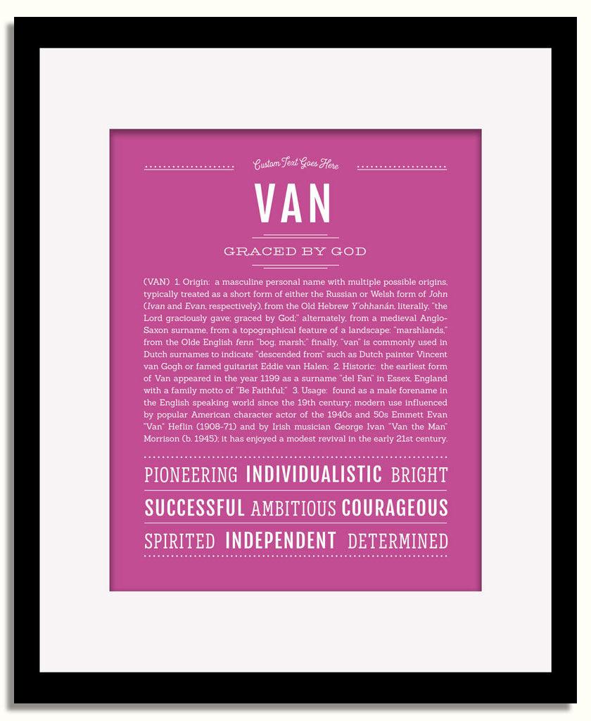 Frame Options | Dark Pink | Black Frame, Matted