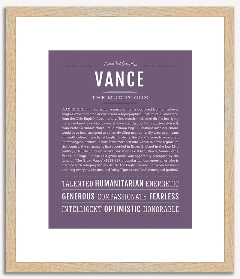 Vance | Name Art Print