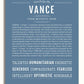 Vance | Name Art Print – Name Stories