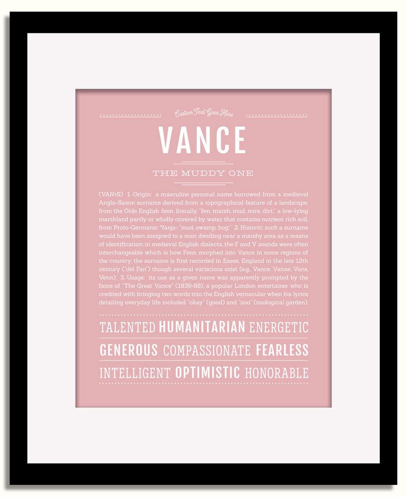 Frame Options | Dusty Rose | Black Frame, Matted