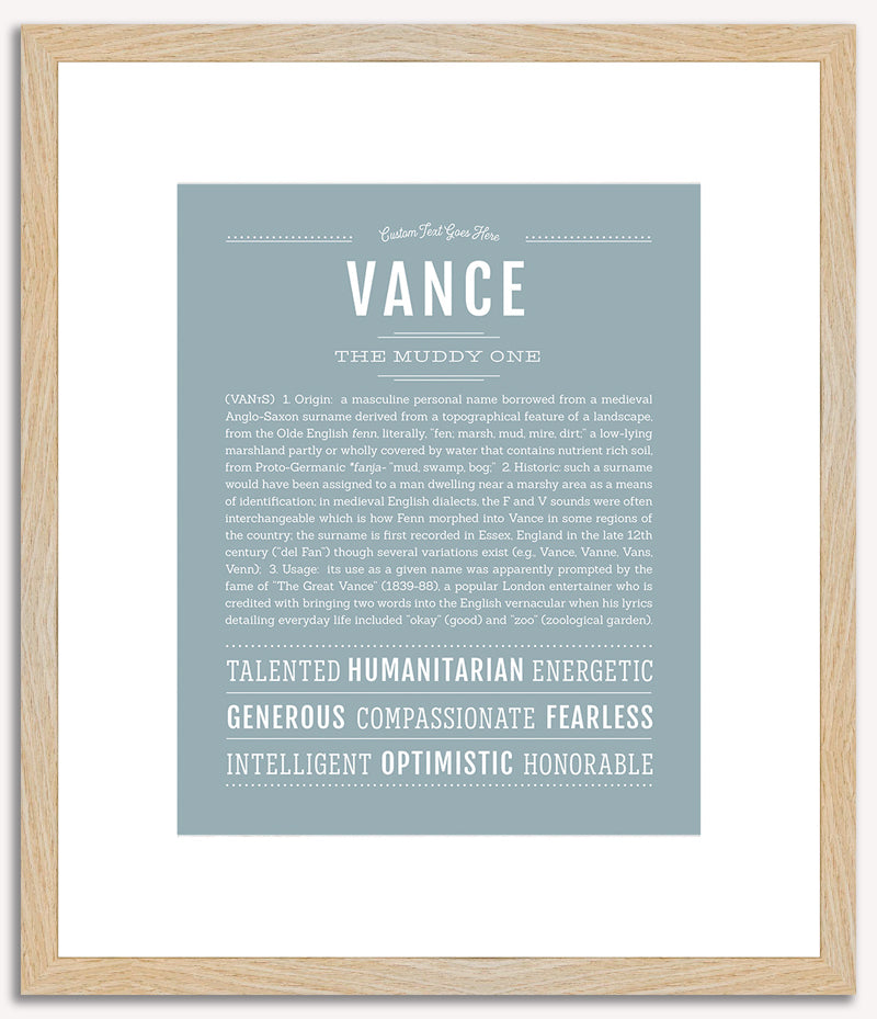 Vance | Name Art Print