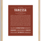 Vanessa | Name Art Print