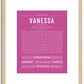 Vanessa | Name Art Print