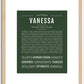 Vanessa | Name Art Print