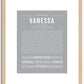 Vanessa | Name Art Print