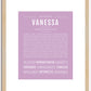 Vanessa | Name Art Print