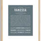 Vanessa | Name Art Print