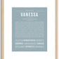 Vanessa | Name Art Print