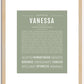 Vanessa | Name Art Print