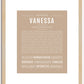 Vanessa | Name Art Print