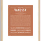 Vanessa | Name Art Print