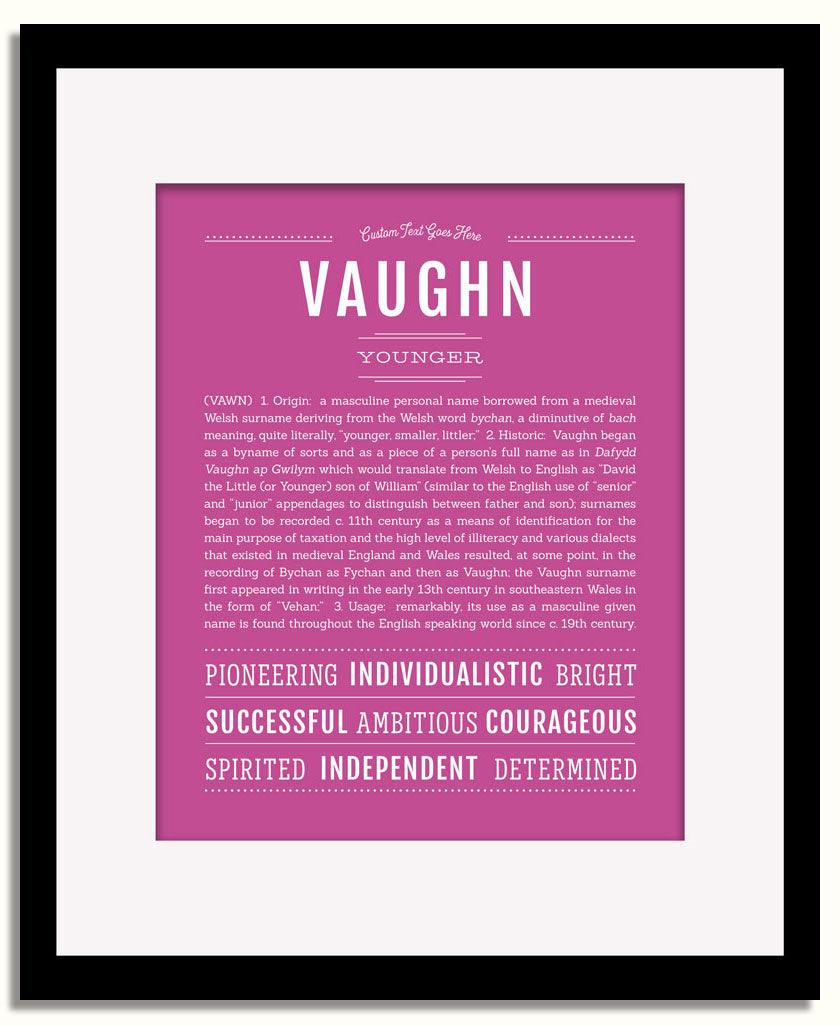 Frame Options | Dark Pink | Black Frame, Matted