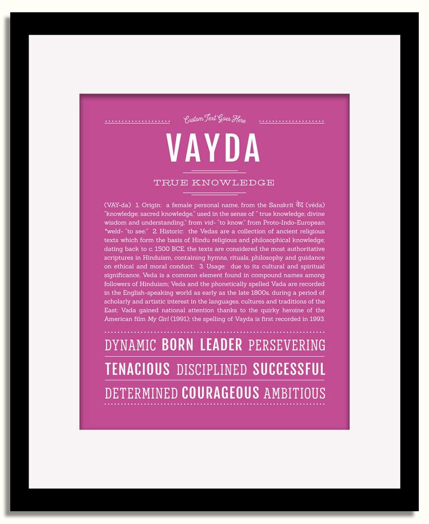 Frame Options | Dark Pink | Black Frame, Matted