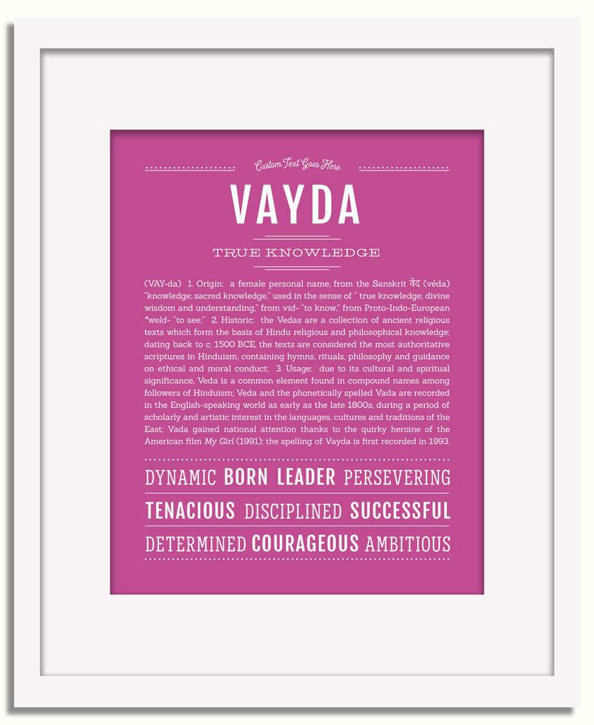 Frame Options | Dark Pink | White Frame, Matted