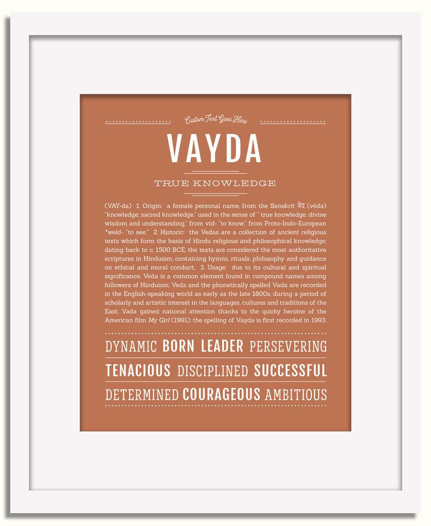 Frame Options | Terra Cotta | White Frame, Matted