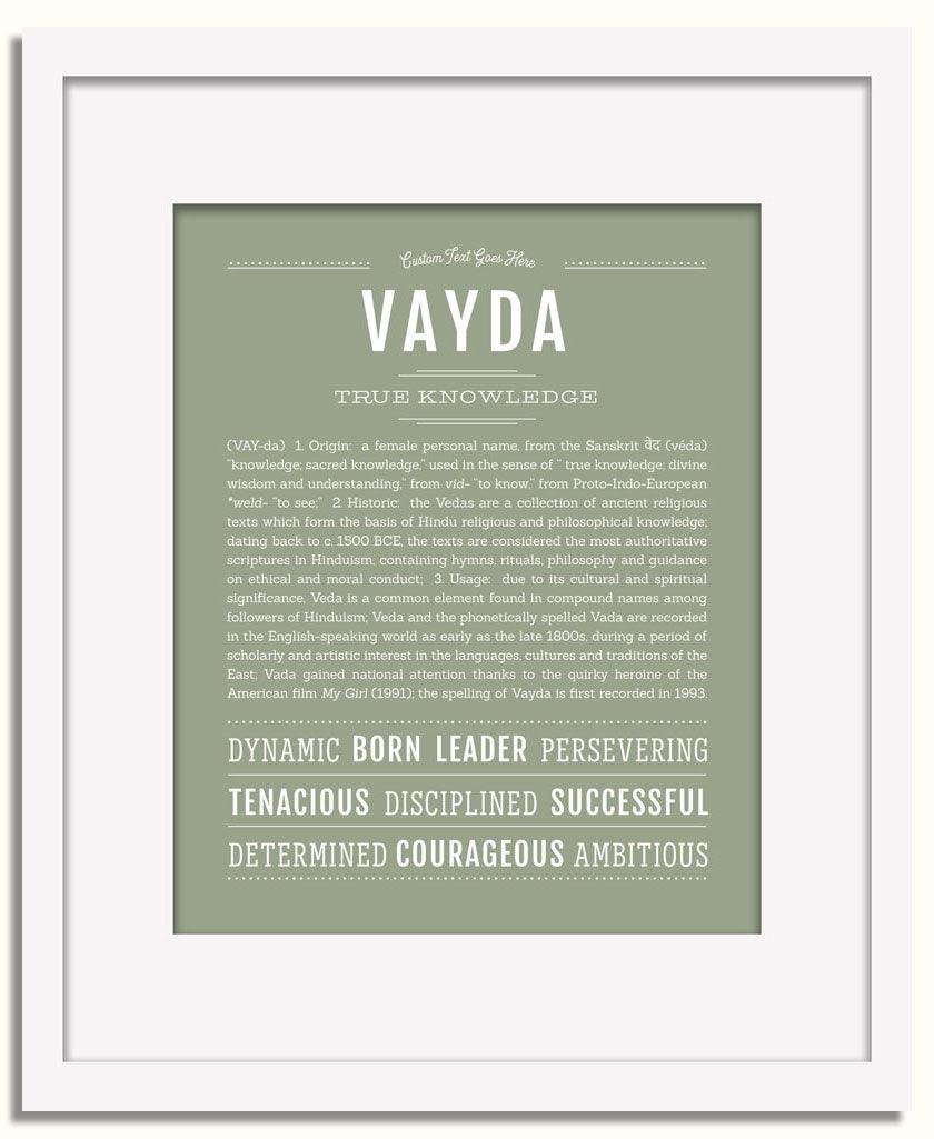 Frame Options | Sage | White Frame, Matted