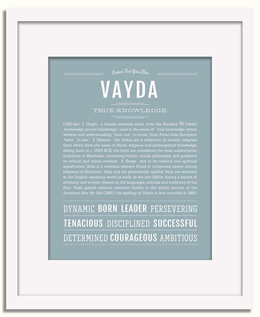 Frame Options | Powder Blue | White Frame, Matted