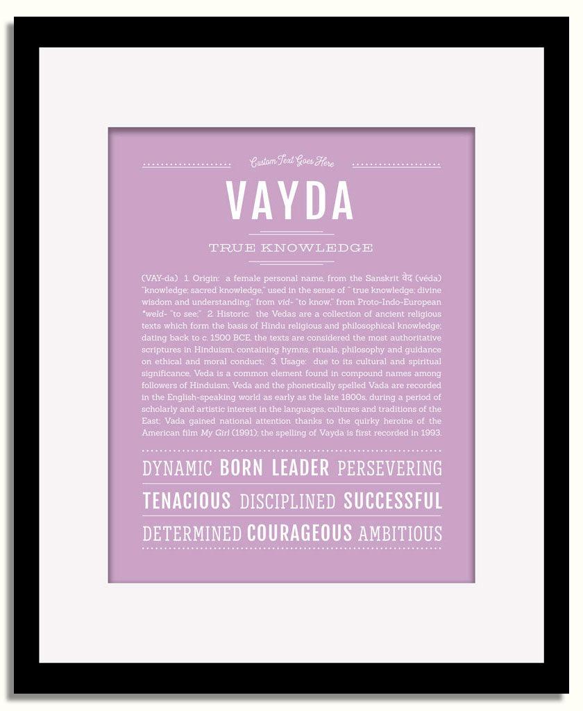 Frame Options | Lilac | Black Frame, Matted