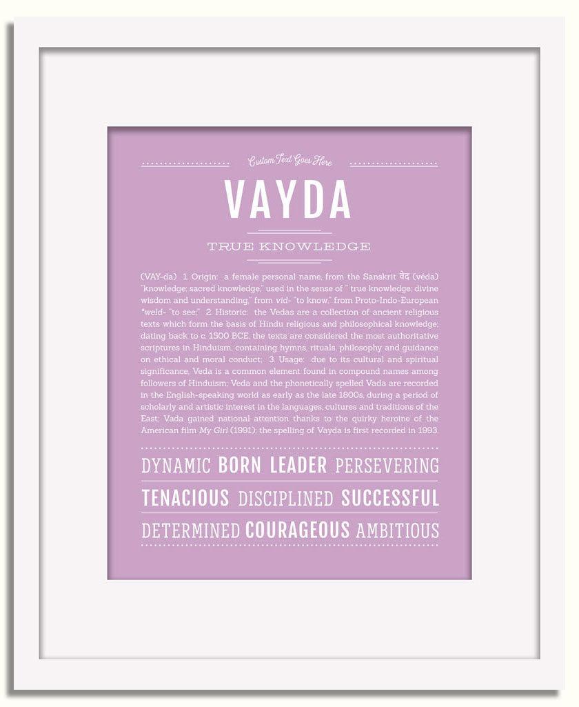 Frame Options | Lilac | White Frame, Matted