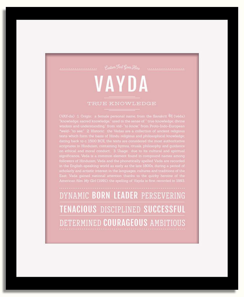 Frame Options | Dusty Rose | Black Frame, Matted