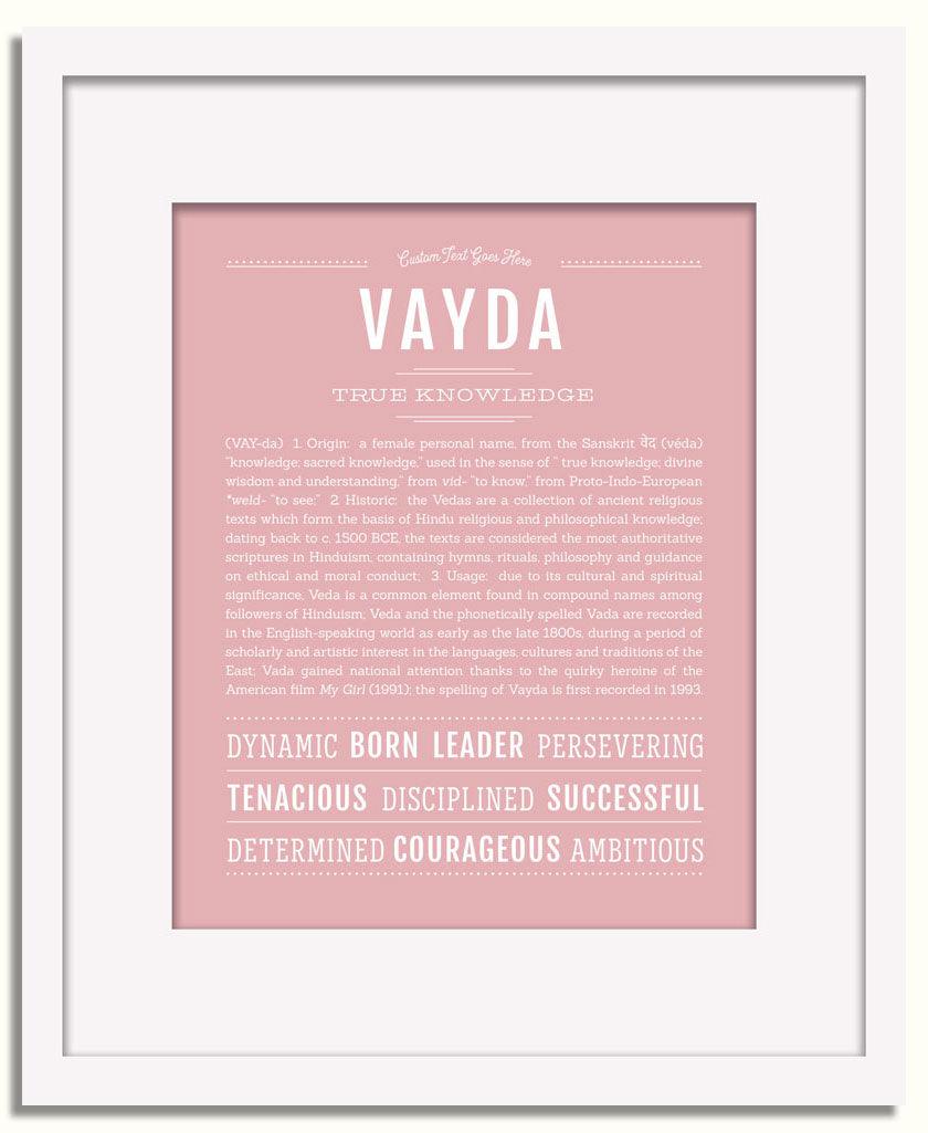 Frame Options | Dusty Rose | White Frame, Matted