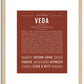 Veda | Name Art Print