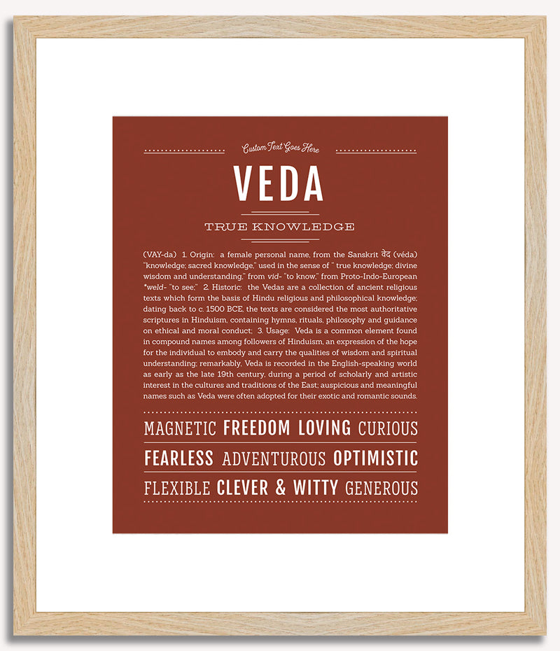 Veda | Name Art Print