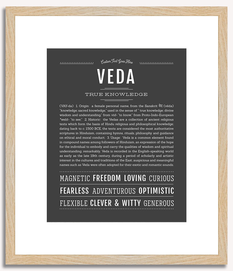 Veda | Name Art Print