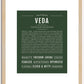 Veda | Name Art Print