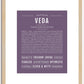 Veda | Name Art Print