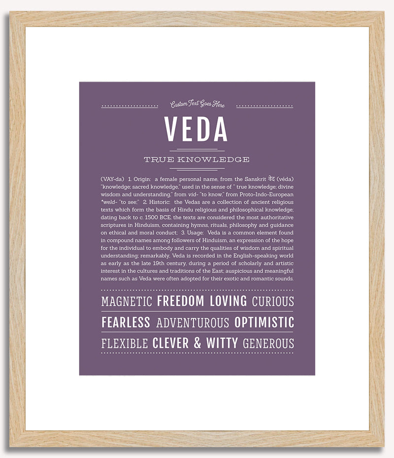 Veda | Name Art Print