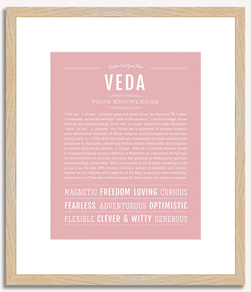 Veda | Name Art Print