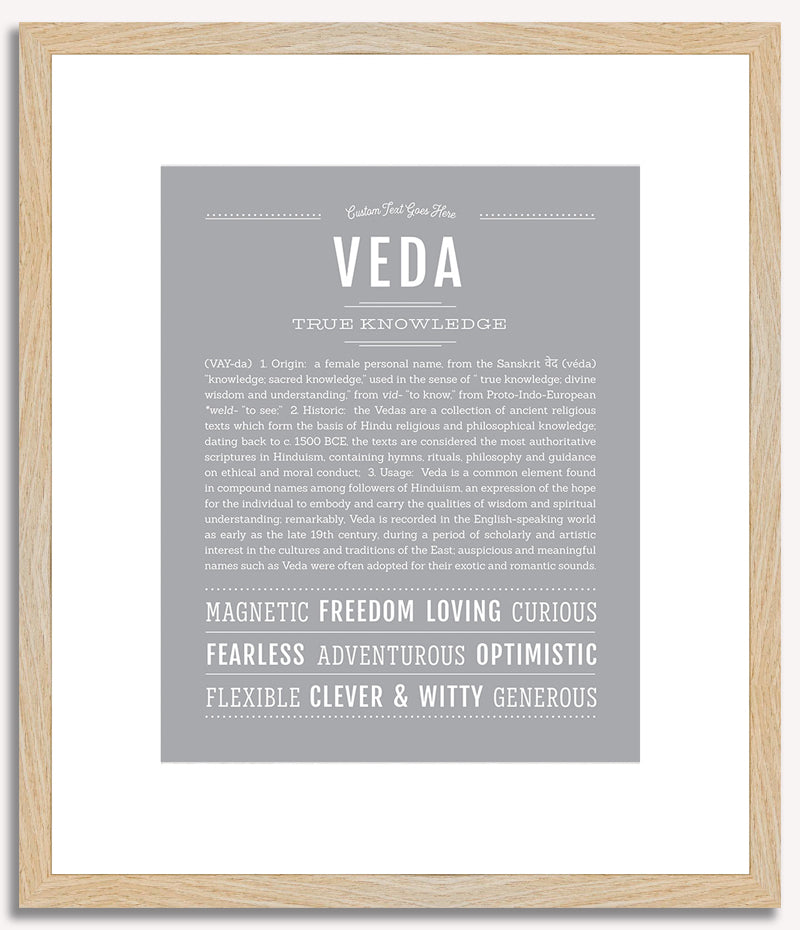 Veda | Name Art Print