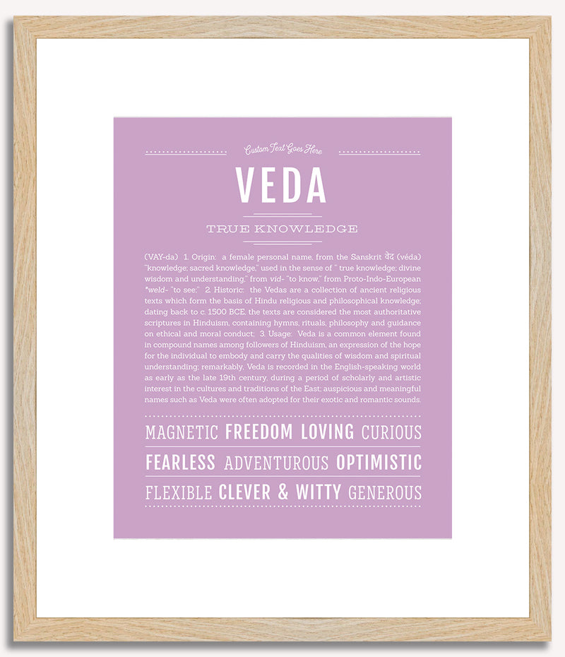 Veda | Name Art Print