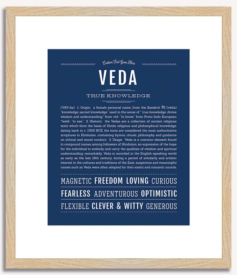 Veda | Name Art Print