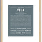 Veda | Name Art Print