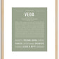 Veda | Name Art Print