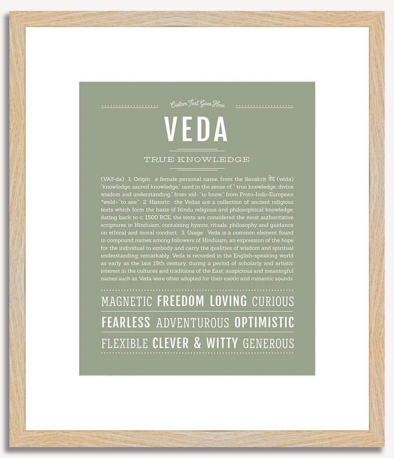 Veda | Name Art Print