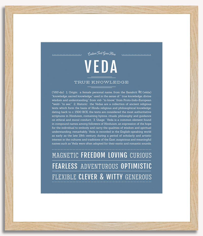 Veda | Name Art Print