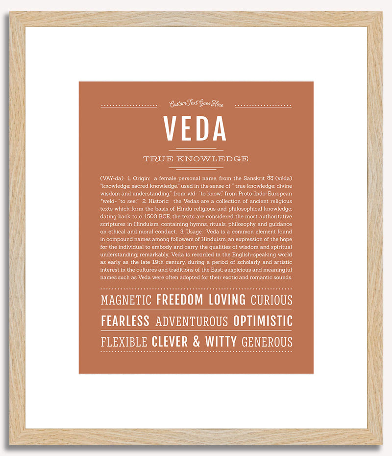 Veda | Name Art Print